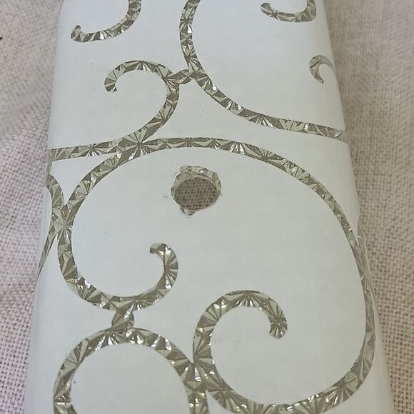 13" VTG White Glass Vanity Sconce Wall Light Shade Rectangle 1/2" Fitter MCM - Picture 7 of 9